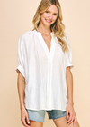 Bondi Blouse-White ***FINAL SALE***-Hand In Pocket