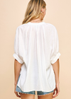 Bondi Blouse-White ***FINAL SALE***-Hand In Pocket