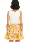 Allison Chase Mini Skirt- Tropical Flowers-Hand In Pocket