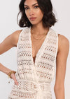 Heartloom Monte Cover Up- Eggshell-Hand In Pocket