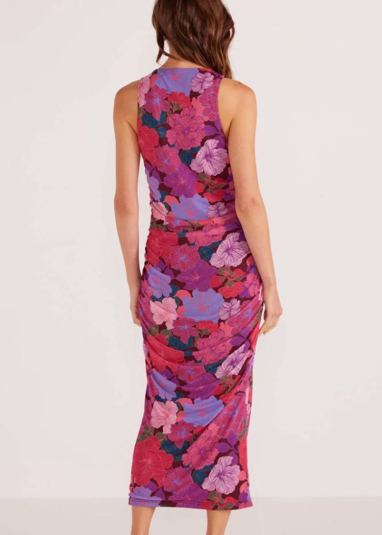 MINKPINK Lexi Mesh Midi Dress- Floral Blossom ***FINAL SALE***-Hand In Pocket