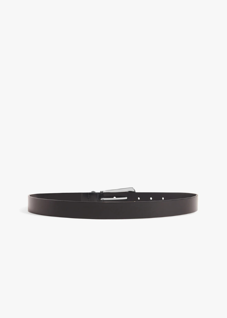 Favorite Daughter The Statement Belt- Black/Nickel-Hand In Pocket