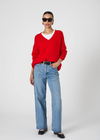 French Connection Fluffy Knit Jumper- Red-Hand In Pocket