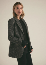 Favorite Daughter The City Blazer- Black Multi-Hand In Pocket