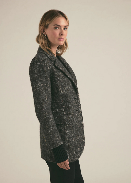 Favorite Daughter The City Blazer- Black Multi-Hand In Pocket