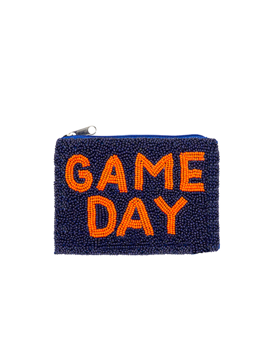 Tiger Game Day Beaded Wallet-Hand In Pocket