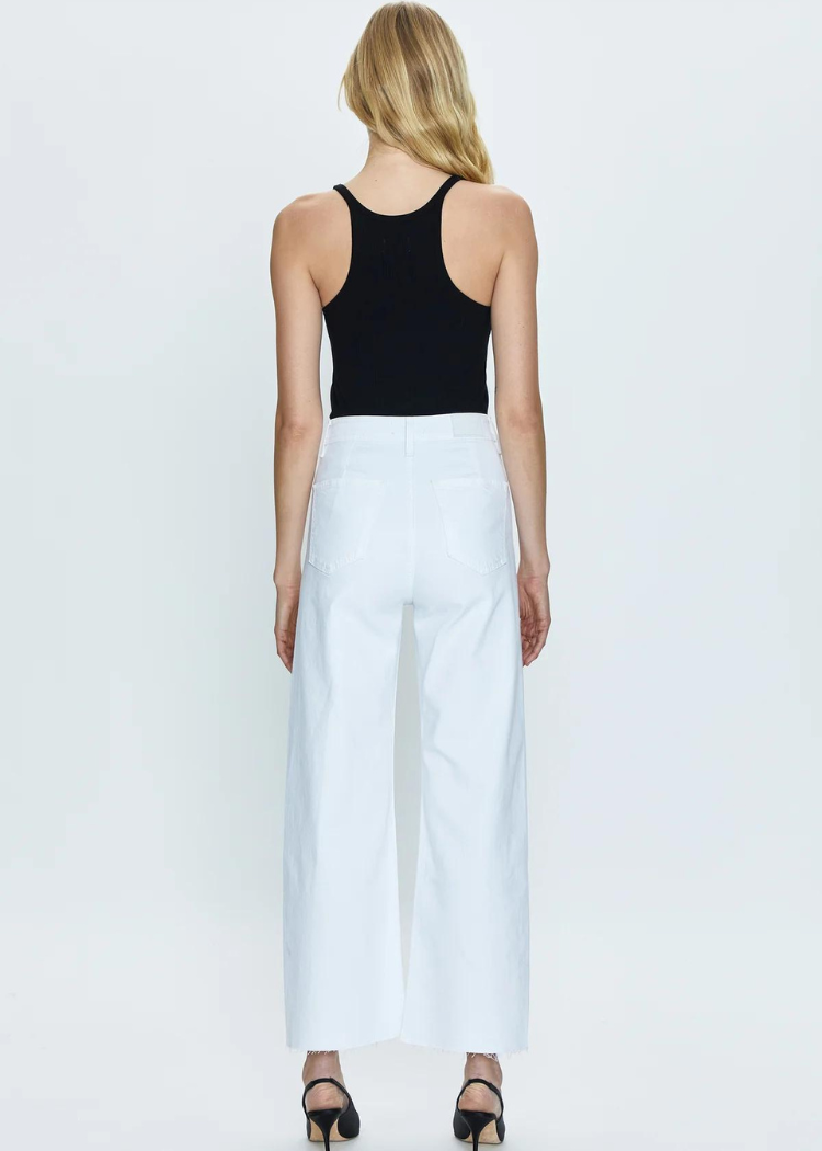 Pistola Penny High Rise Wide Leg Pant - Blizzard ***FINAL SALE***-Hand In Pocket