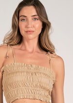 Elan Nikki Crop Top - Taupe ***FINAL SALE***-Hand In Pocket