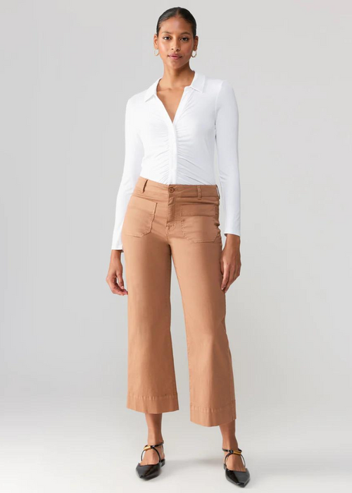 Sanctuary The Marine Pant- Mocha Mousse-Hand In Pocket