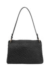 Natalia Black Shoulder Bag- Black-Hand In Pocket