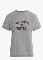 Favorite Sister Tee - Heather Grey-Hand In Pocket