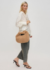 Urban Expression Charlene Sherpa Top Hobo-Tan-Hand In Pocket