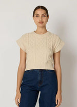 Cleobella GiGi Sweater Vest- Cream-Hand In Pocket