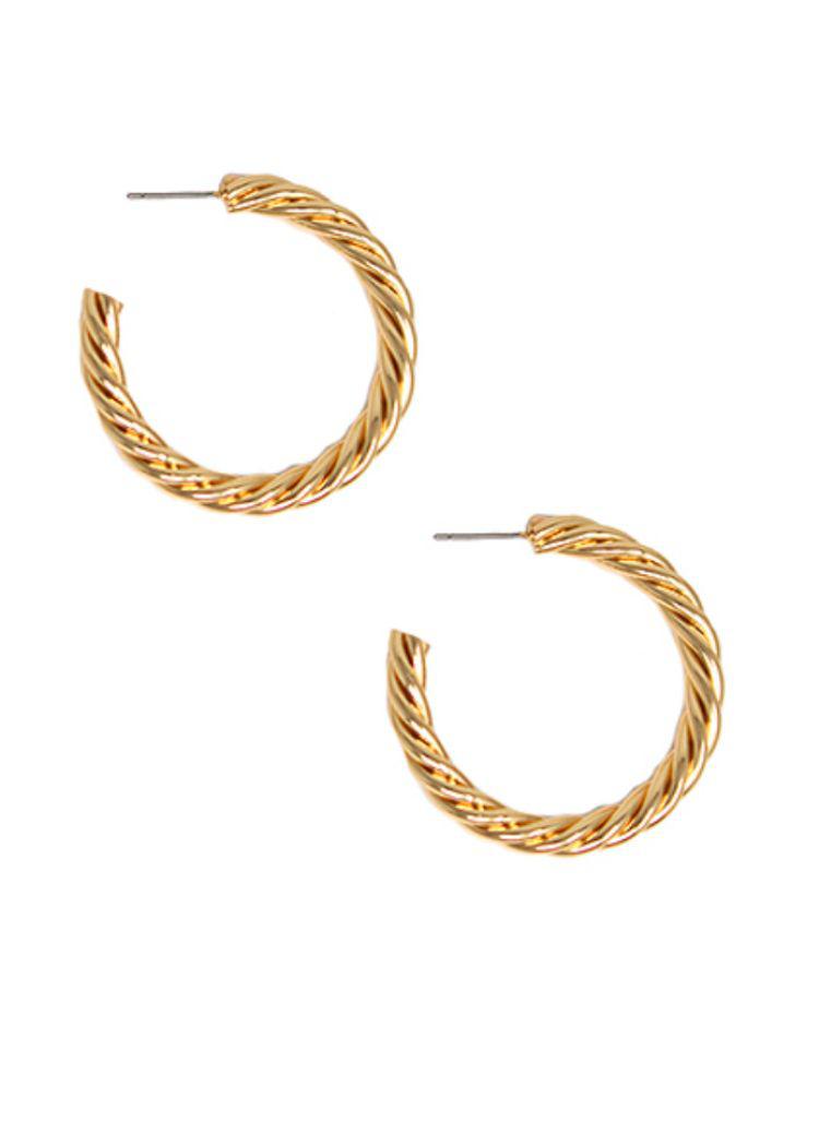 Dia Rope Hoop-Gold-Hand In Pocket