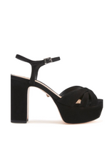 Schutz Keefa Platform Heel- Black-Hand In Pocket