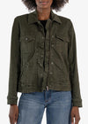 KUT Amanda Boxy Jacket- Military ***FINAL SALE***-Hand In Pocket