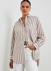 Rails Elsa Top- Russet White Stripe-Hand In Pocket