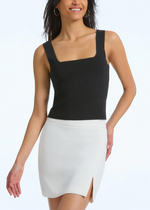 525 America Eva Square Neck Tank-Black-Hand In Pocket