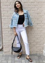 Kendall Cropped Denim Wash Jacket ***FINAL SALE***-Hand In Pocket