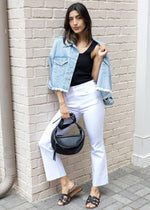 Kendall Cropped Denim Wash Jacket ***FINAL SALE***-Hand In Pocket