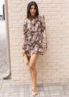 ASTR The Label Cindy Dress- Navy Taupe Floral ***FINAL SALE***-Hand In Pocket