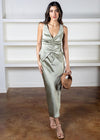 Mink Pink Sonia Drawstring Cami w/ Skirt Set - Sage ***FINAL SALE***-Hand In Pocket