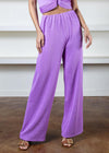 Mink Pink Unity Ring Textured Tank w/ Pant Set - Lilac-Hand In Pocket