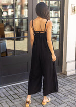 Bobi Square Neck Cami Wide Leg Jumpsuit ***FINAL SALE***-Hand In Pocket