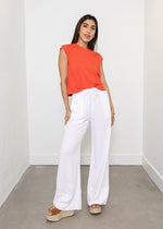 RD Style Sam Pull On Pants - White ***FINAL SALE***-Hand In Pocket