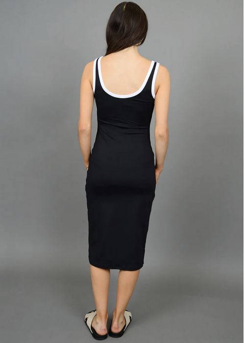 RD Style Tanith Tank Midi Dress - Black-Hand In Pocket