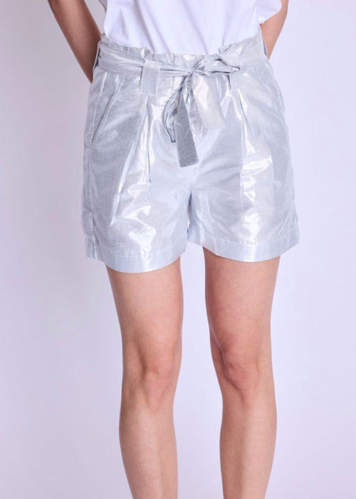 Berenice Solare Silver Effect Shorts ***FINAL SALE***-Hand In Pocket