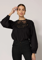 Cleobella Raine Blouse - Black-Hand In Pocket