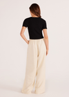 MINKPINK Everly Wide Leg Pants- Crema ***FINAL SALE***-Hand In Pocket