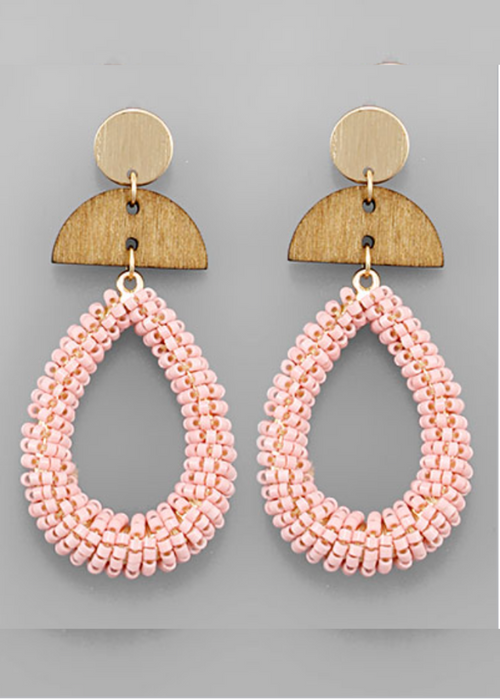 Emery Wedge Earring-Pink-Hand In Pocket