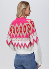 525 America Victoria Fair Isle Zip Bomber- Cabaret-Hand In Pocket