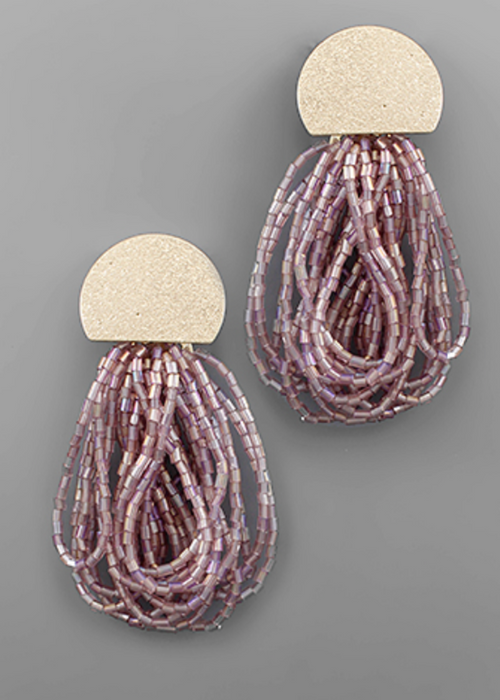 Nadia Bead Earrings-Lavender-Hand In Pocket