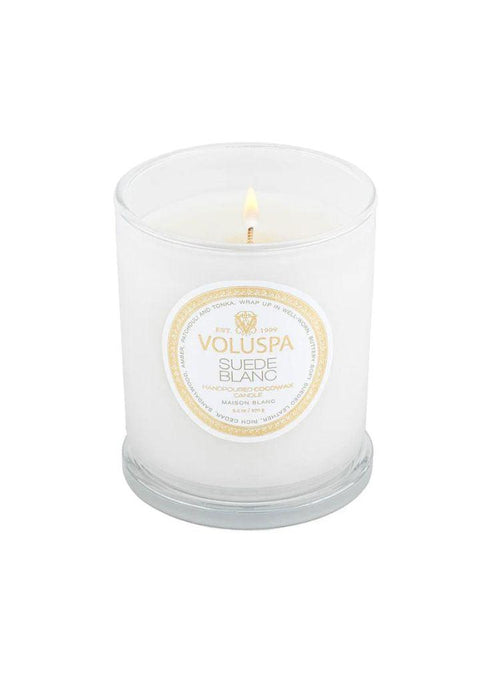 Voluspa 9.5oz Classic Candle- Suede Blanc-Hand In Pocket