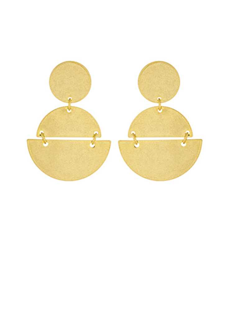 Krueger Geo Wedge Earrings-Hand In Pocket