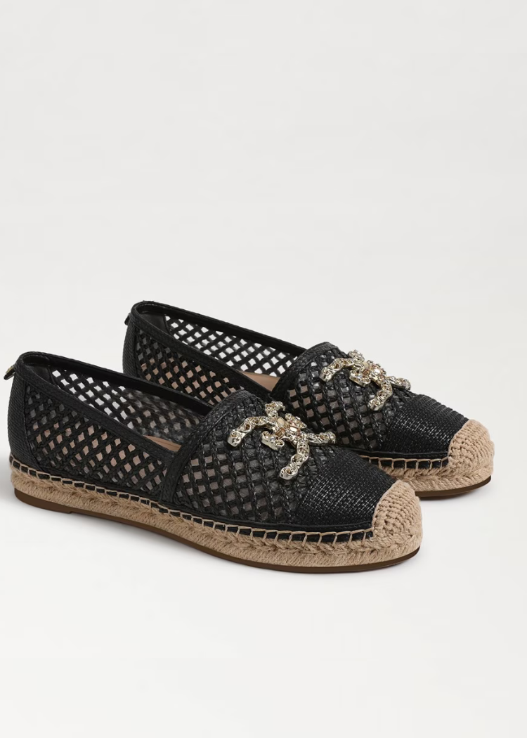 Sam Edelman Khiara Espadrile Loafer Black-Hand In Pocket