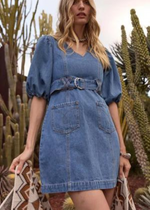 MINKPINK Peyton Denim Mini Dress ***FINAL SALE***-Hand In Pocket