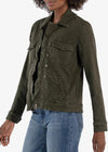 KUT Amanda Boxy Jacket- Military ***FINAL SALE***-Hand In Pocket