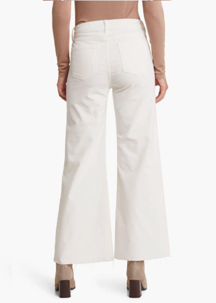 Meg High Rise Fab Ab Raw Hem Denim-Optic White-Hand In Pocket