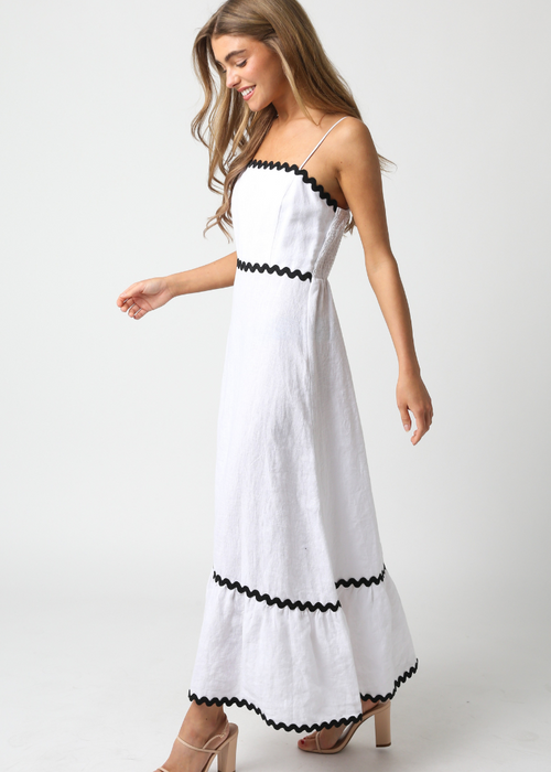 Meadow Midi Dress- White ***FINAL SALE***-Hand In Pocket