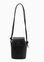 Abigail Black Crossbody Bag- Black-Hand In Pocket