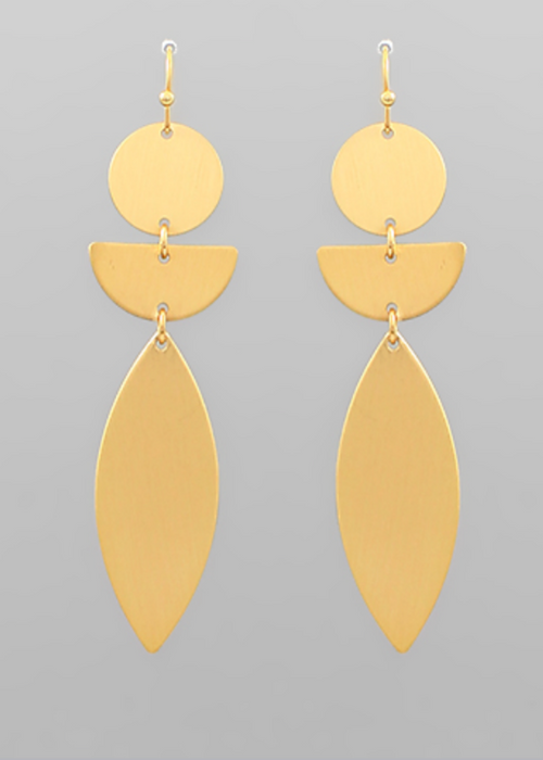 Callie Linked Disk Wedge Earring-Hand In Pocket