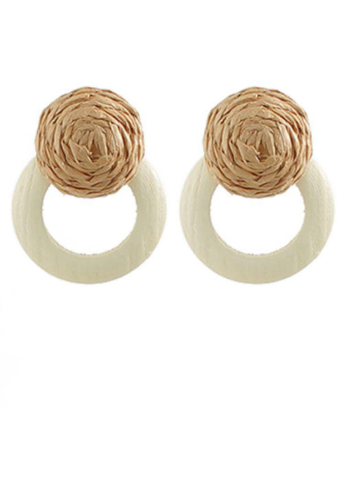 Esmaria Raffia Drops-Hand In Pocket