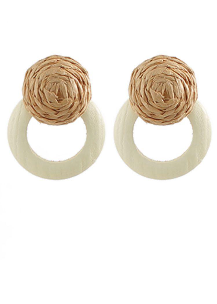 Esmaria Raffia Drops-Hand In Pocket