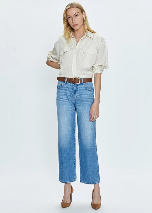 Pistola Nellie Oversized Button Down Shirt-Hand In Pocket