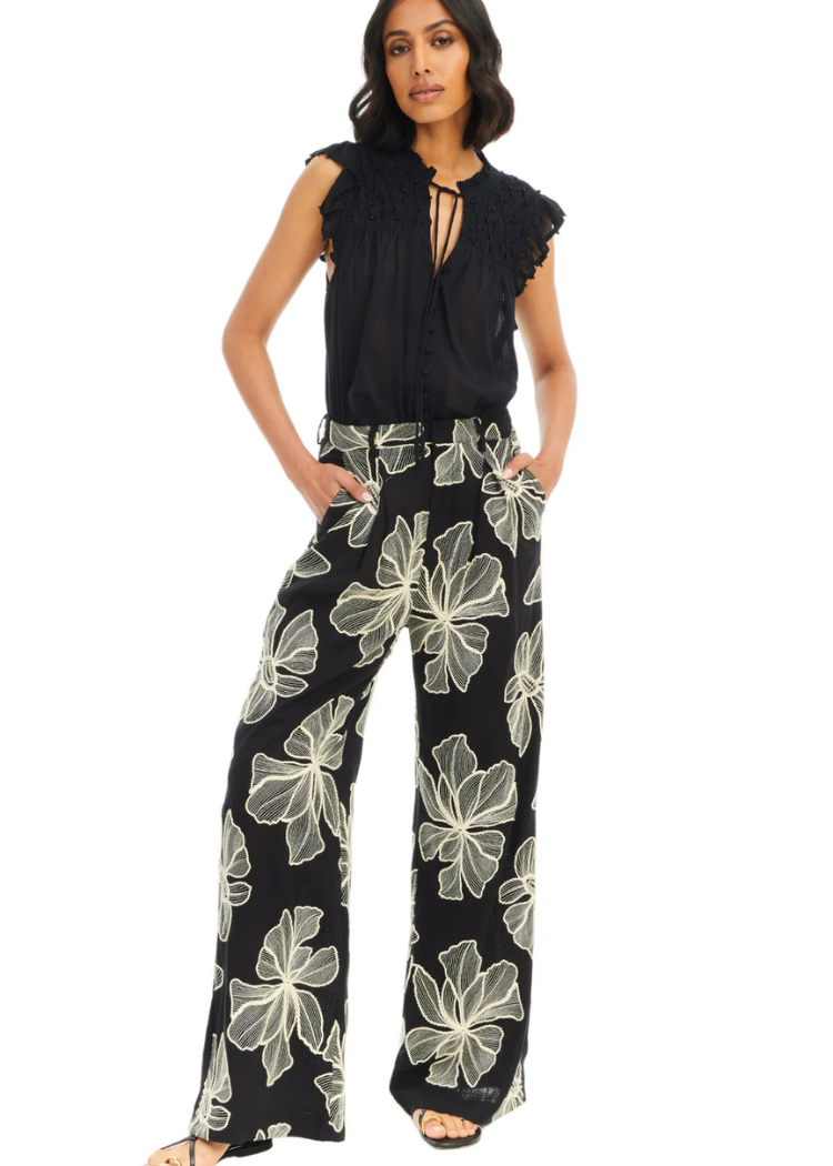 Allison Hutton Pants- Black-Hand In Pocket