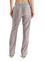 Steve Madden Mercer Crushed Velvet Pant - Silver ***FINAL SALE***-Hand In Pocket